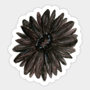 Watercolor Black Dahlia Sticker